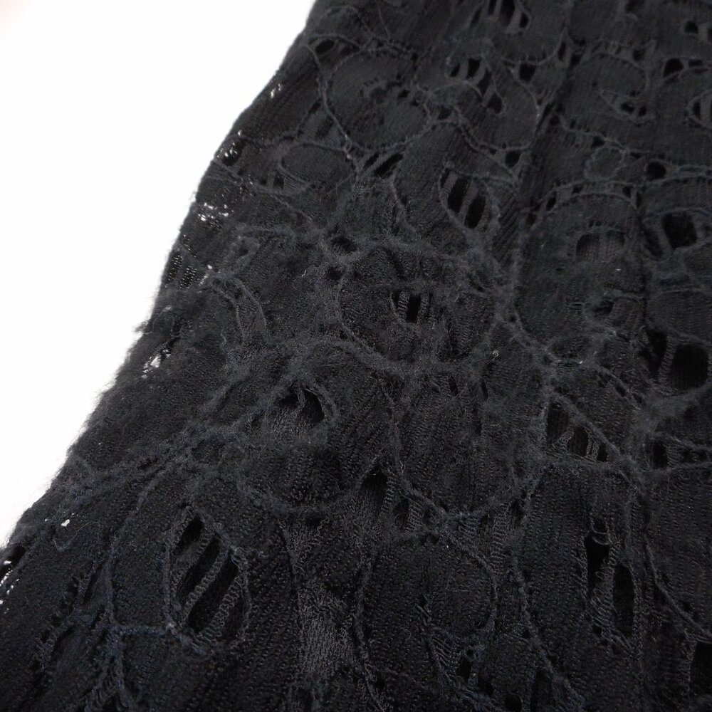 Umgee Women's L Lace Overlay Tunic Dress Black Long Bell Sleeves Short Party - Picture 9 of 10